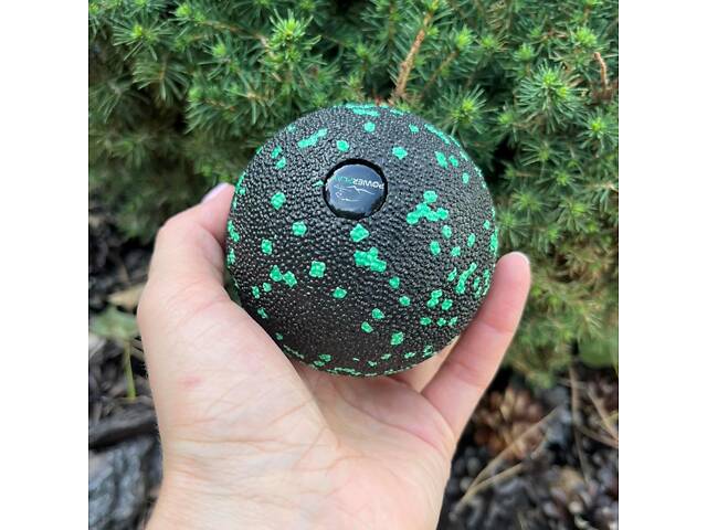 Масажний м'яч PowerPlay PP-4351 Epp Massage Ball (d10) Чорно/Зелений - Фото 5
