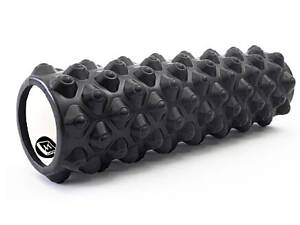 Масажний ролик EasyFit Grid Roller Extreme 45 см Чорний