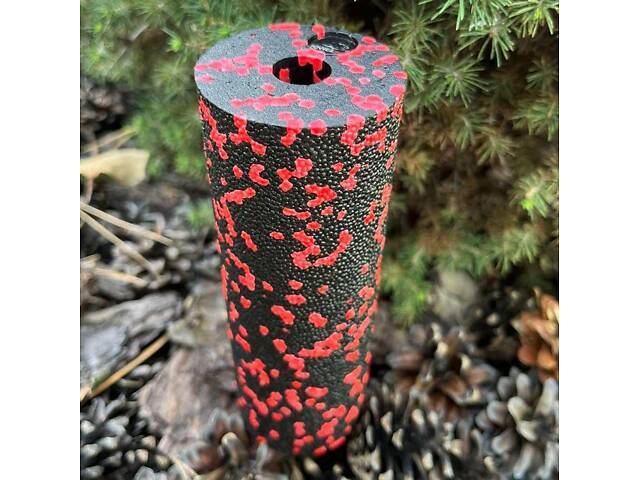 Масажний ролик (роллер) гладкий PowerPlay PP-4346 Mini EPP Foam Roller Чорно/Червоний (15x5,3см.) - Фото 3
