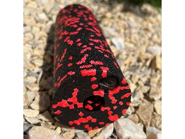 Масажний ролик (роллер) гладкий PowerPlay PP-4346 Mini EPP Foam Roller Чорно/Червоний (15x5,3см.) - Фото 4