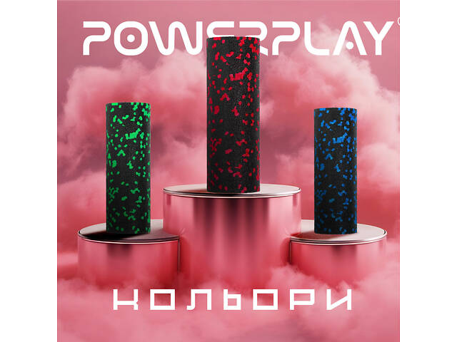 Масажний ролик (роллер) гладкий PowerPlay PP-4346 Mini EPP Foam Roller Чорно/Червоний (15x5,3см.) - Фото 10