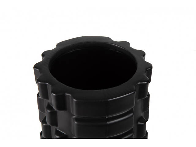 Масажний ролик (роллер) PowerPlay 4025 Massage Roller Чорний (33x14см.) - Фото 3
