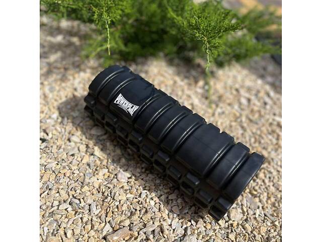Масажний ролик (роллер) PowerPlay 4025 Massage Roller Чорний (33x14см.) - Фото 4