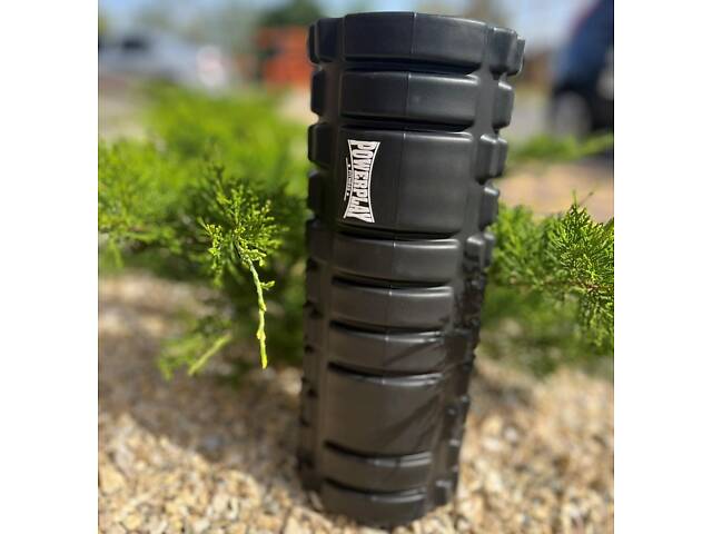 Масажний ролик (роллер) PowerPlay 4025 Massage Roller Чорний (33x14см.) - Фото 7