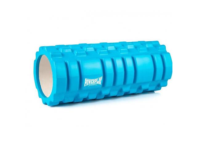 Масажний ролик (роллер) PowerPlay 4025 Massage Roller Синій (33x14см.) - Фото 1