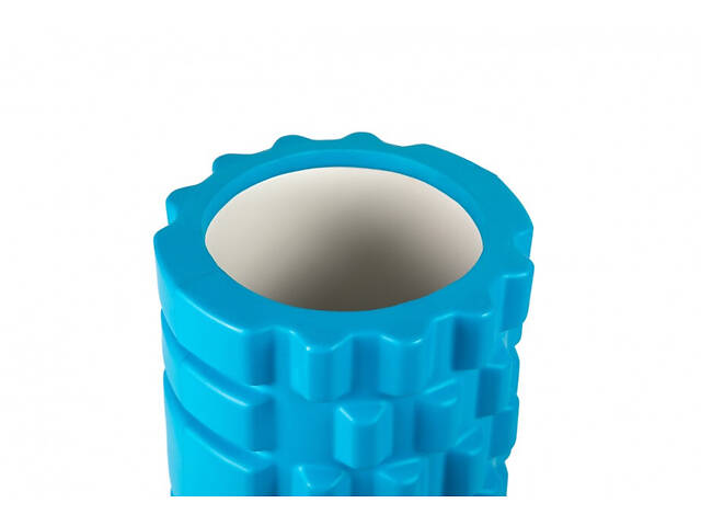 Масажний ролик (роллер) PowerPlay 4025 Massage Roller Синій (33x14см.) - Фото 3