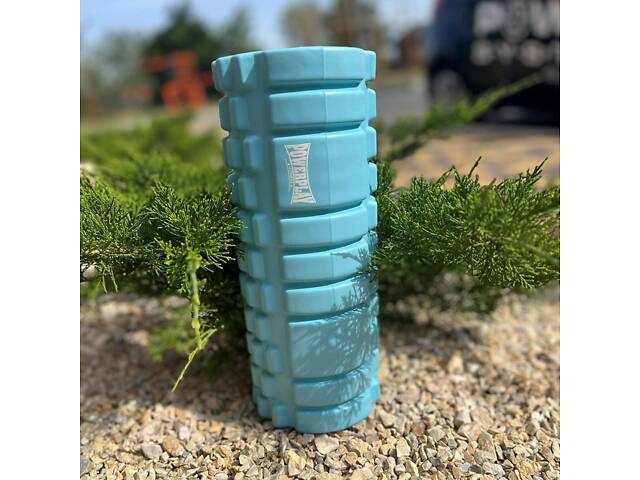 Масажний ролик (роллер) PowerPlay 4025 Massage Roller Синій (33x14см.) - Фото 4