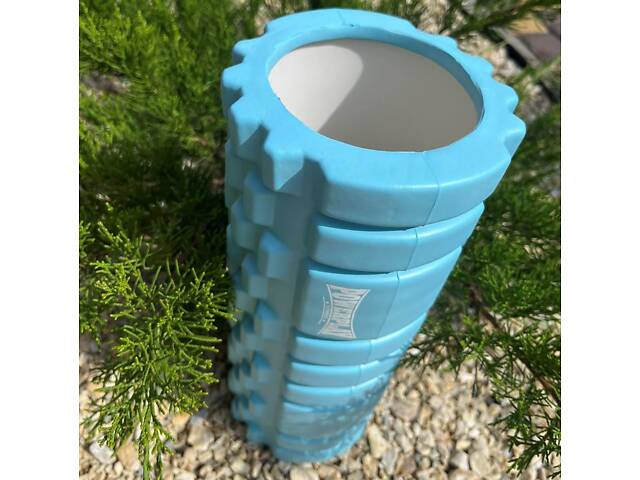 Масажний ролик (роллер) PowerPlay 4025 Massage Roller Синій (33x14см.) - Фото 6