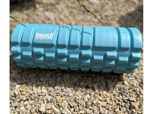 Массажный ролик (роллер) PowerPlay 4025 Massage Roller Синий (33x14см.) - Фото 5