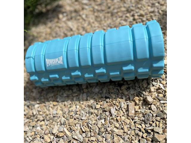 Массажный ролик (роллер) PowerPlay 4025 Massage Roller Синий (33x14см.) - Фото 9