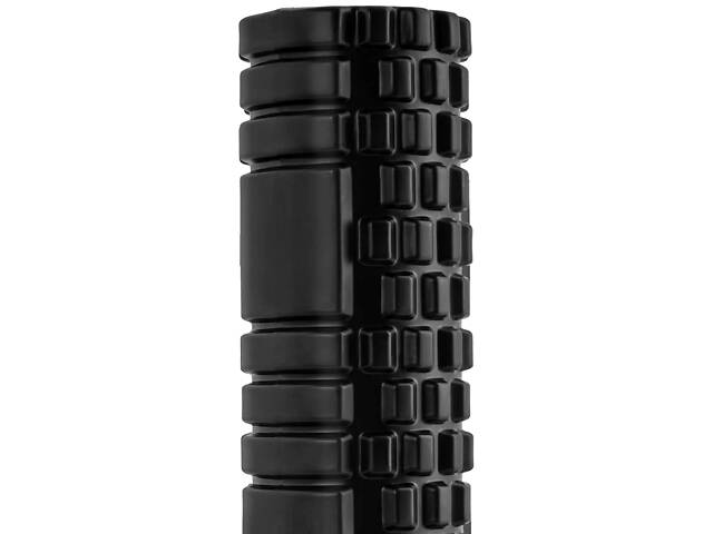 Масажний ролик (роллер) PowerPlay 4404 Massage Roller Чорний (45x14см.) - Фото 6