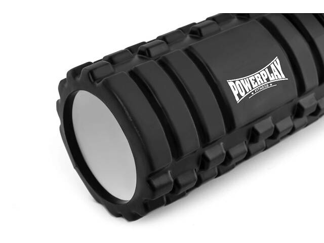 Масажний ролик (роллер) PowerPlay 4404 Massage Roller Чорний (45x14см.) - Фото 7