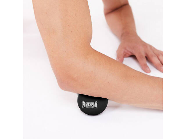 Масажний силіконовий м'яч PowerPlay PP-4354 Silicone Lacrosse Ball (6.3см.) Чорний - Фото 3