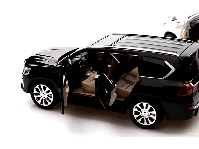 Масштабная модель автомобиля Lexus LX570 RESTEQ 1:24 — металлическая инерционная машина со светом и звуком, в - Фото 2