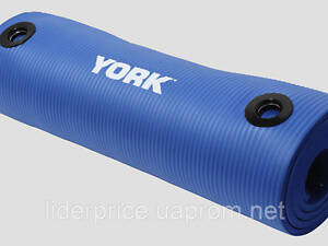 Мат для фітнесу з отворами York Fitness NBR 1см синій, Оригінал!