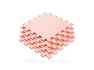 Мат-пазл дитячий WCG EVA 30х30х1см -10 частин персиковий, Оригінал!