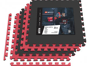 Мат-пазл Hop-Sport EVA 2см HS-A020PM - 4 частин червоно-чорний