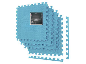 Мат-пазл (ластівчин хвіст) PowerPlay PP_4414 EVA Puzzle Mat 120x120x1.2 cм Блакитний