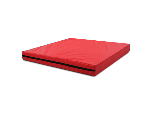 Мат спортивный гимнастический в чехле из кожвинила размер 1x1м x 10см 1009-01 BOXER - Фото 1