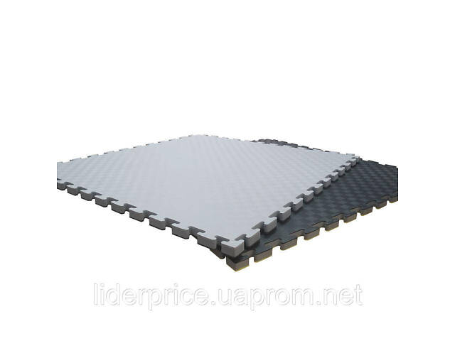 Мат татамі ластівчин хвіст WCG EVA 1000x1000x30 мм Мат-пазл Сіро- чорний, Оригінал! - Фото 8