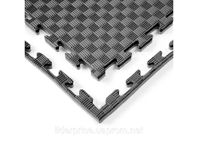 Мат татамі ластівчин хвіст WCG EVA 100x100x2 см Мат-пазл чорно-сірий, Оригінал! - Фото 4