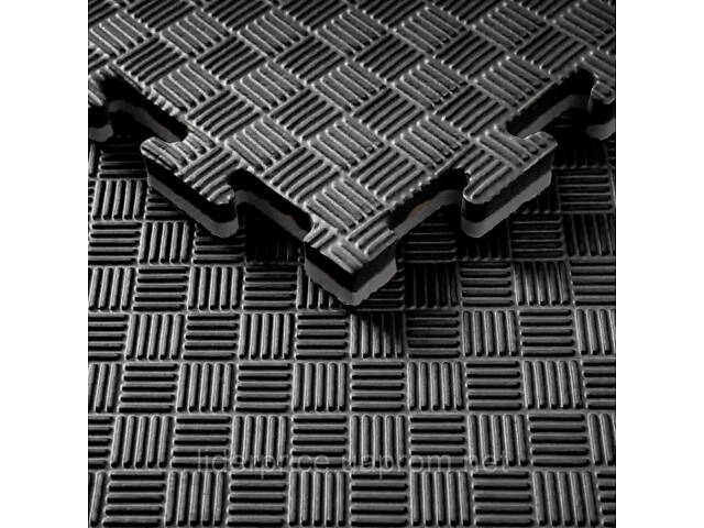 Мат татамі ластівчин хвіст WCG EVA 100x100x2 см Мат-пазл чорно-сірий, Оригінал! - Фото 5
