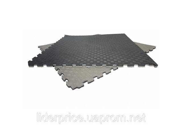 Мат-татамі (Мат-пазл ластівчин хвіст) WCG EVA 100х100х3 cm чорно-сірий - Фото 4