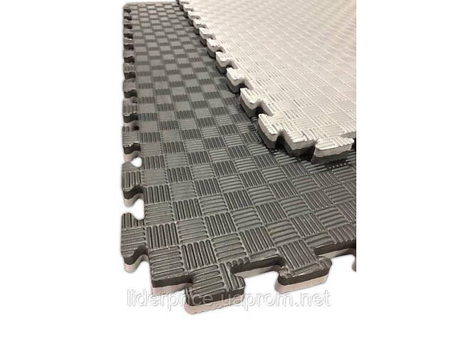 Мат-татамі (Мат-пазл ластівчин хвіст) WCG EVA 100х100х3 cm чорно-сірий - Фото 7