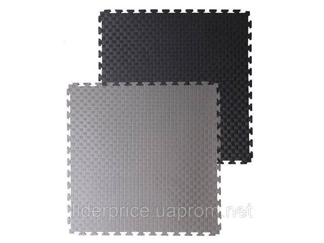Мат-татамі (Мат-пазл ластівчин хвіст) WCG EVA 100х100х3 cm чорно-сірий - Фото 9