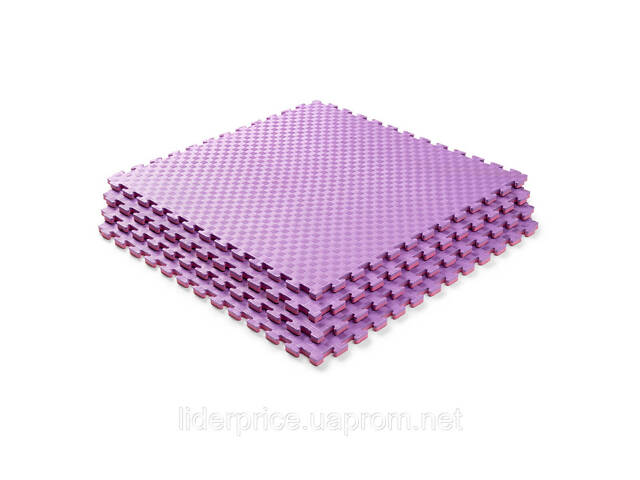 Мат-татамі (Мат-пазл ластівчин хвіст) WCG EVA 100х100х2 cm Фіолетово-рожевий, Оригінал! - Фото 1