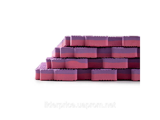 Мат-татамі (Мат-пазл ластівчин хвіст) WCG EVA 100х100х2 cm Фіолетово-рожевий, Оригінал! - Фото 4