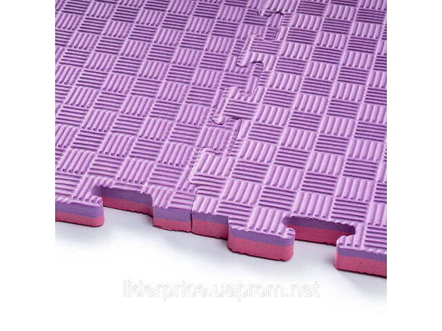 Мат-татамі (Мат-пазл ластівчин хвіст) WCG EVA 100х100х2 cm Фіолетово-рожевий, Оригінал! - Фото 5