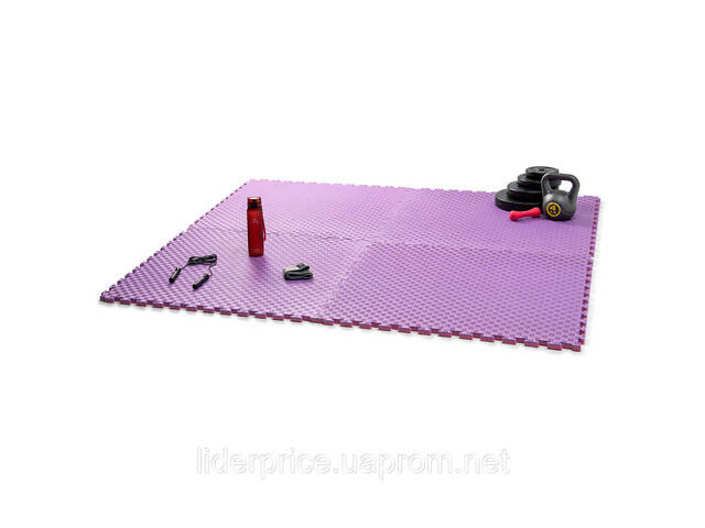 Мат-татамі (Мат-пазл ластівчин хвіст) WCG EVA 100х100х2 cm Фіолетово-рожевий, Оригінал! - Фото 6