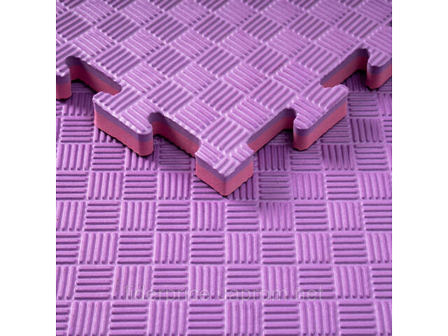 Мат-татамі (Мат-пазл ластівчин хвіст) WCG EVA 100х100х2 cm Фіолетово-рожевий, Оригінал! - Фото 7