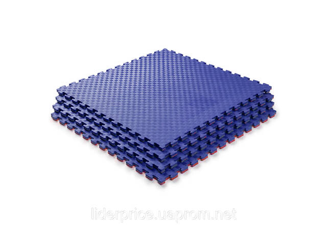 Мат-татамі (Мат-пазл ластівчин хвіст) WCG EVA 100х100х2 cm синьо-червоний, Оригінал! - Фото 1