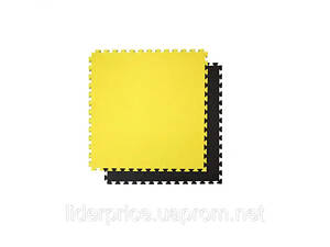 Мат-татамі (Мат-пазл ластівчин хвіст) WCG EVA 100х100х3 cm жовто-чорний