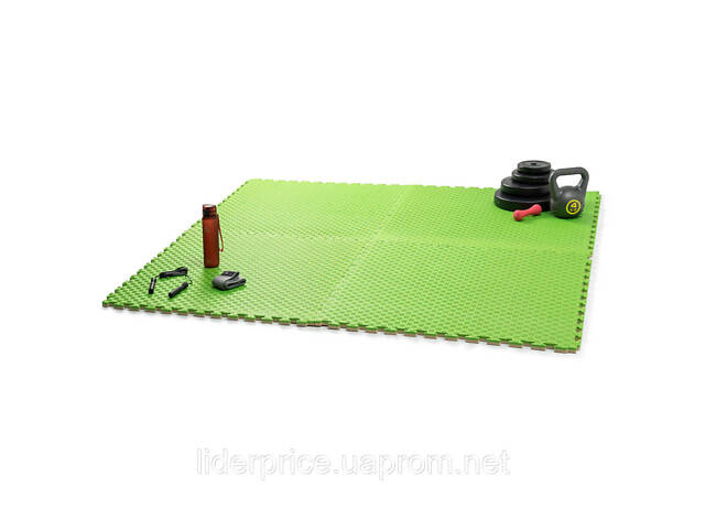 Мат-татамі (Мат-пазл ластівчин хвіст) WCG EVA 100х100х2 cm Жовто-зелений, Оригінал! - Фото 4