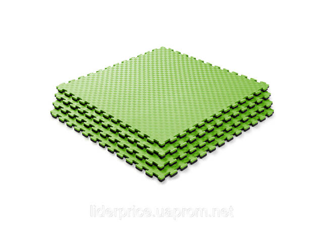 Мат-татамі (Мат-пазл ластівчин хвіст) WCG EVA 100х100х2 cm Синьо-жовтий, Оригінал! зелено-чорний - Фото 1