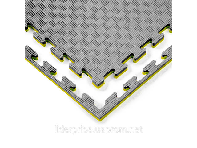 Мат-татамі (Мат-пазл ластівчин хвіст) WCG EVA 100х100х2 cm чорно-жовті, Оригінал! - Фото 3