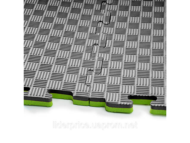 Мат-татамі (Мат-пазл ластівчин хвіст) WCG EVA 100х100х2 cm чорно-зелений, Оригінал! - Фото 4