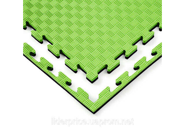 Мат-татамі (Мат-пазл ластівчин хвіст) WCG EVA 100х100х2 cm Синьо-жовтий, Оригінал! зелено-чорний - Фото 4