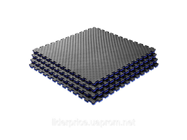 Мат-татамі (Мат-пазл ластівчин хвіст) WCG EVA 100х100х2 cm чорно-синій, Оригінал! - Фото 1