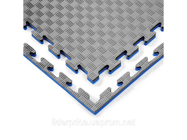 Мат-татамі (Мат-пазл ластівчин хвіст) WCG EVA 100х100х2 cm чорно-синій, Оригінал! - Фото 3