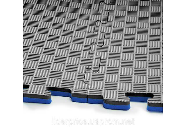 Мат-татамі (Мат-пазл ластівчин хвіст) WCG EVA 100х100х2 cm чорно-синій, Оригінал! - Фото 5