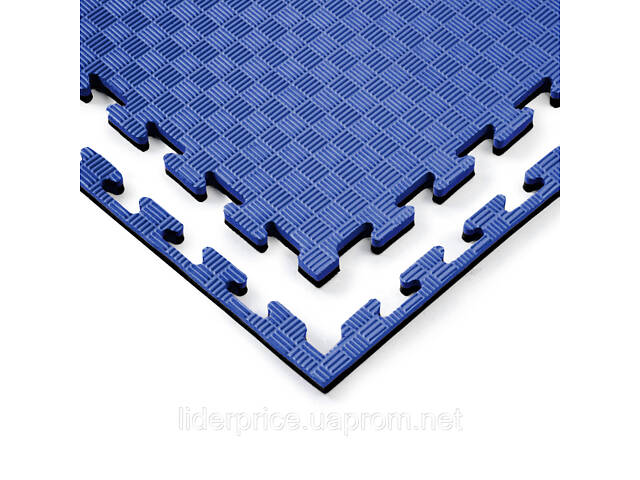 Мат-татамі (Мат-пазл ластівчин хвіст) WCG EVA 100х100х2 cm Синьо-жовтий, Оригінал! синьо-чорний - Фото 4