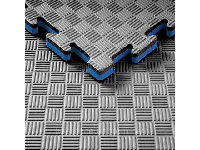 Мат-татамі (Мат-пазл ластівчин хвіст) WCG EVA 100х100х2 cm чорно-синій, Оригінал! - Фото 6