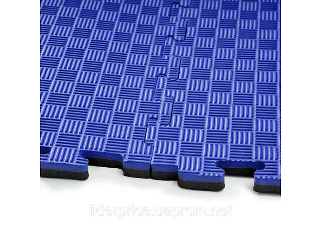 Мат-татамі (Мат-пазл ластівчин хвіст) WCG EVA 100х100х2 cm Синьо-жовтий, Оригінал! синьо-чорний - Фото 6