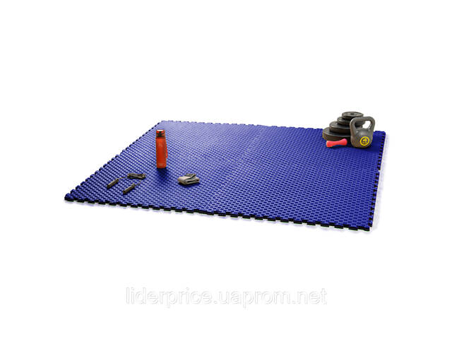 Мат-татамі (Мат-пазл ластівчин хвіст) WCG EVA 100х100х2 cm Синьо-жовтий, Оригінал! синьо-чорний - Фото 7