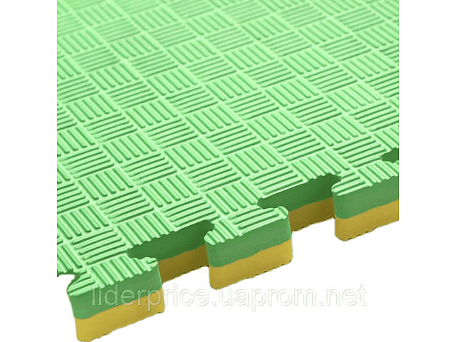 Мат-татамі (Мат-пазл ластівчин хвіст) WCG EVA 100х100х2 cm Жовто-зелений, Оригінал! - Фото 8