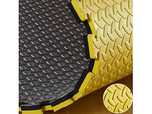 Матами ластівчин хвіст WCG EVA 1000х1000х30мм Мат-пазл чорно-жовтий